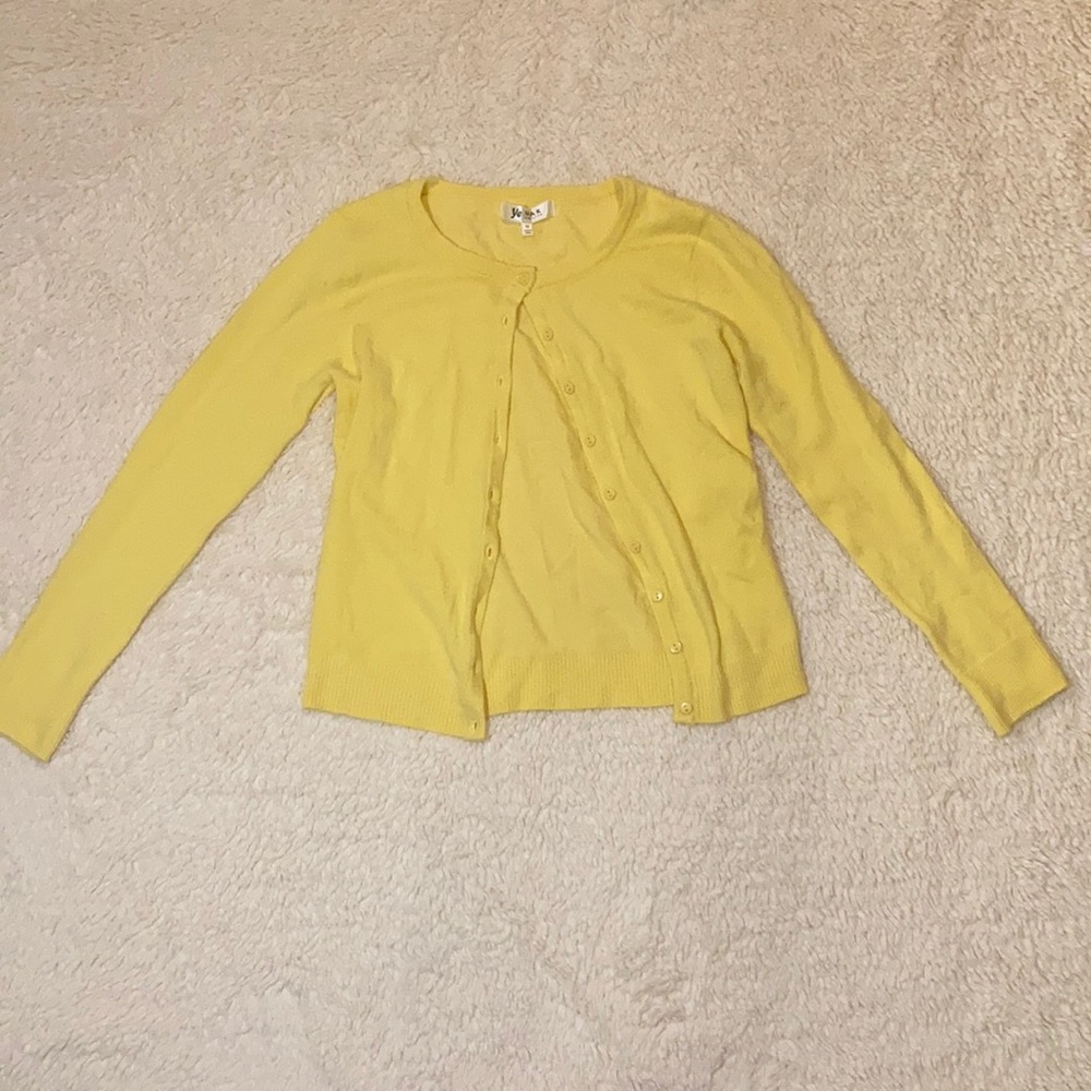 Yellow cardigan